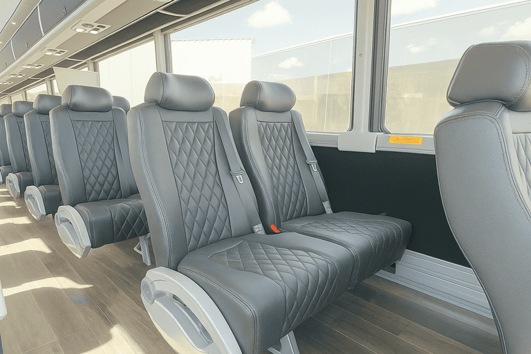 interior of Owensboro Coach Bus Service charter bus