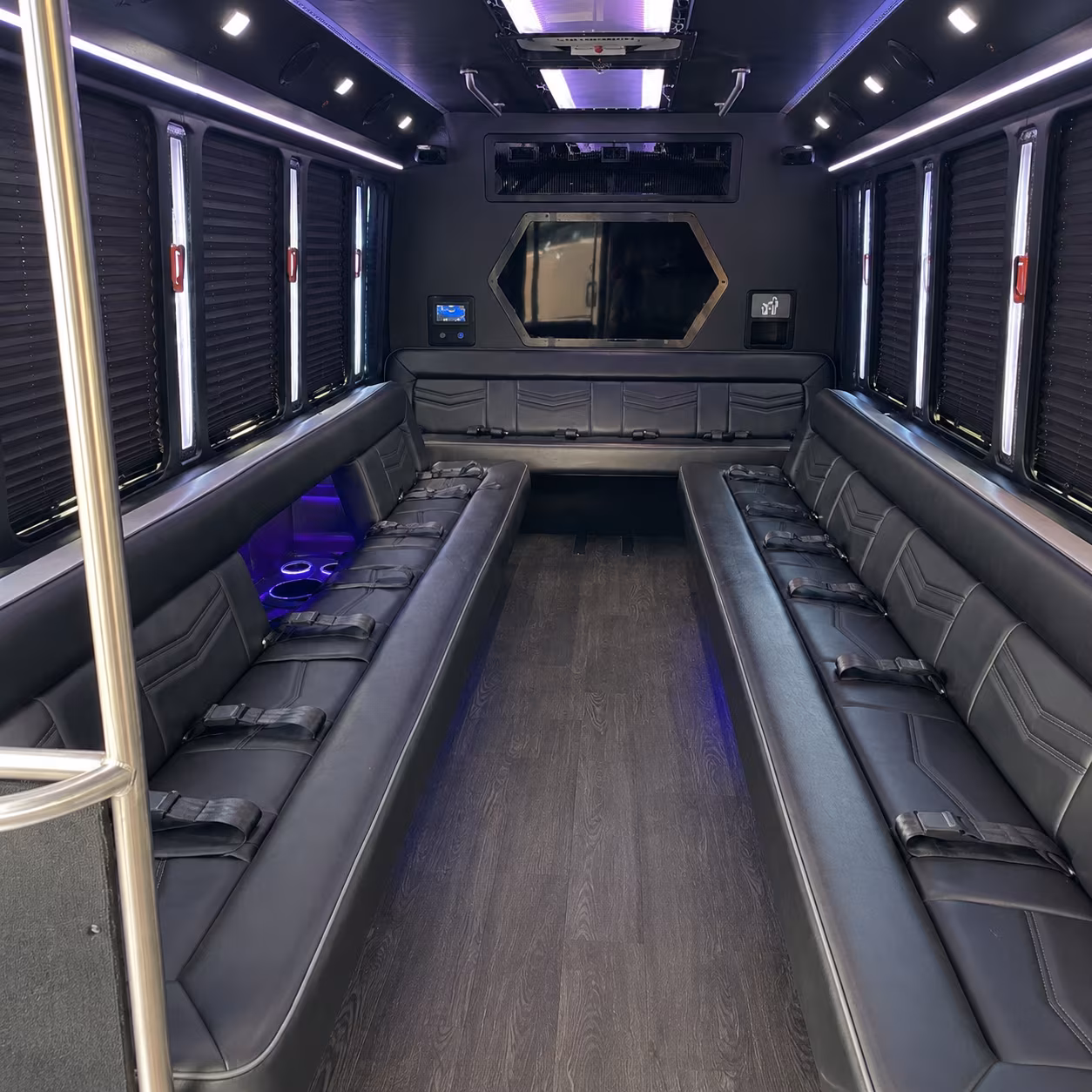 owensboro 18 passenger party bus interior