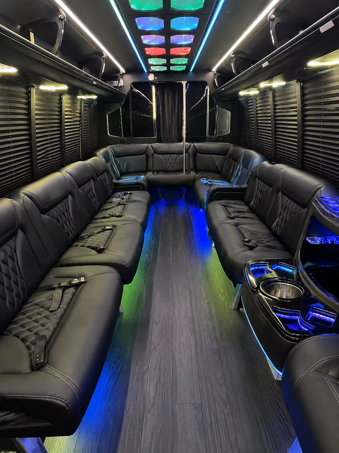 owensboro 20 passenger party bus interior
