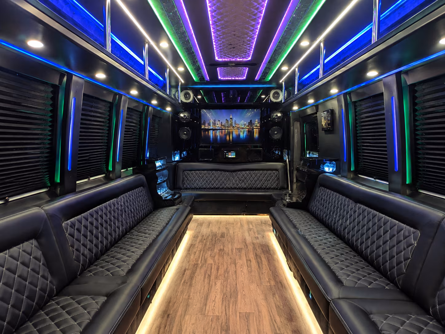 owensboro 25 passenger party bus interior