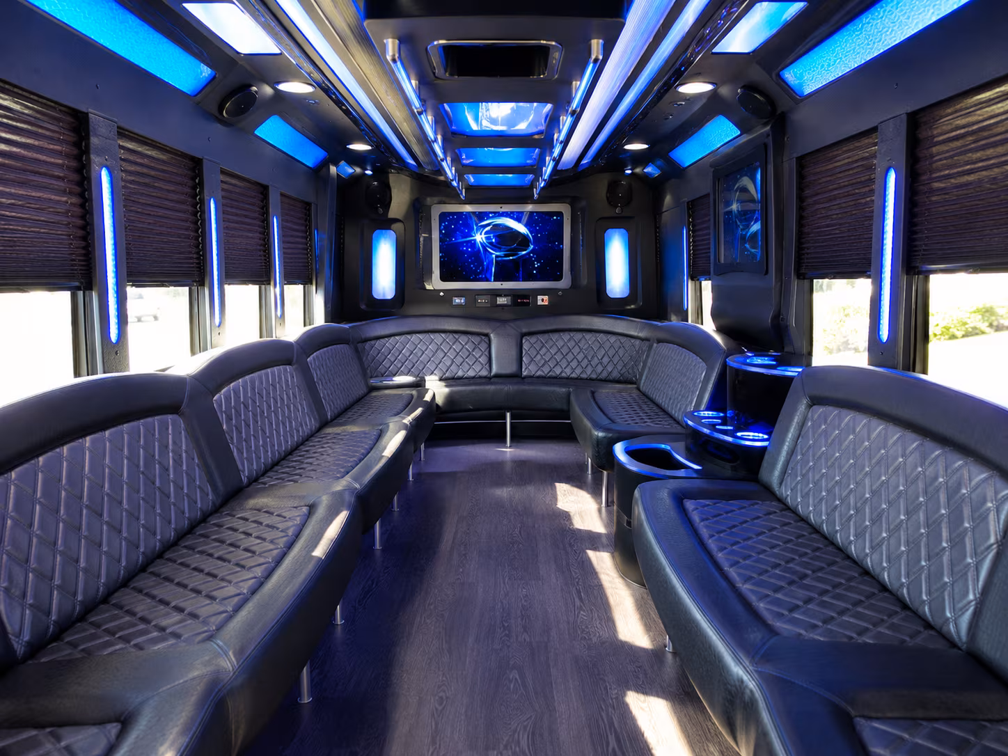owensboro 28 passenger party bus inside