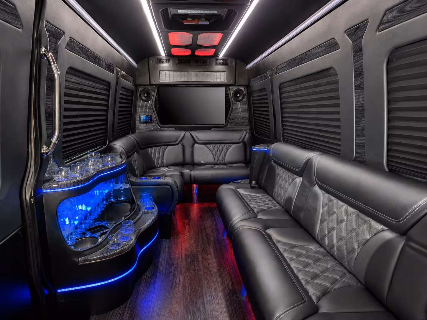 owensboro 30 passenger party bus inside