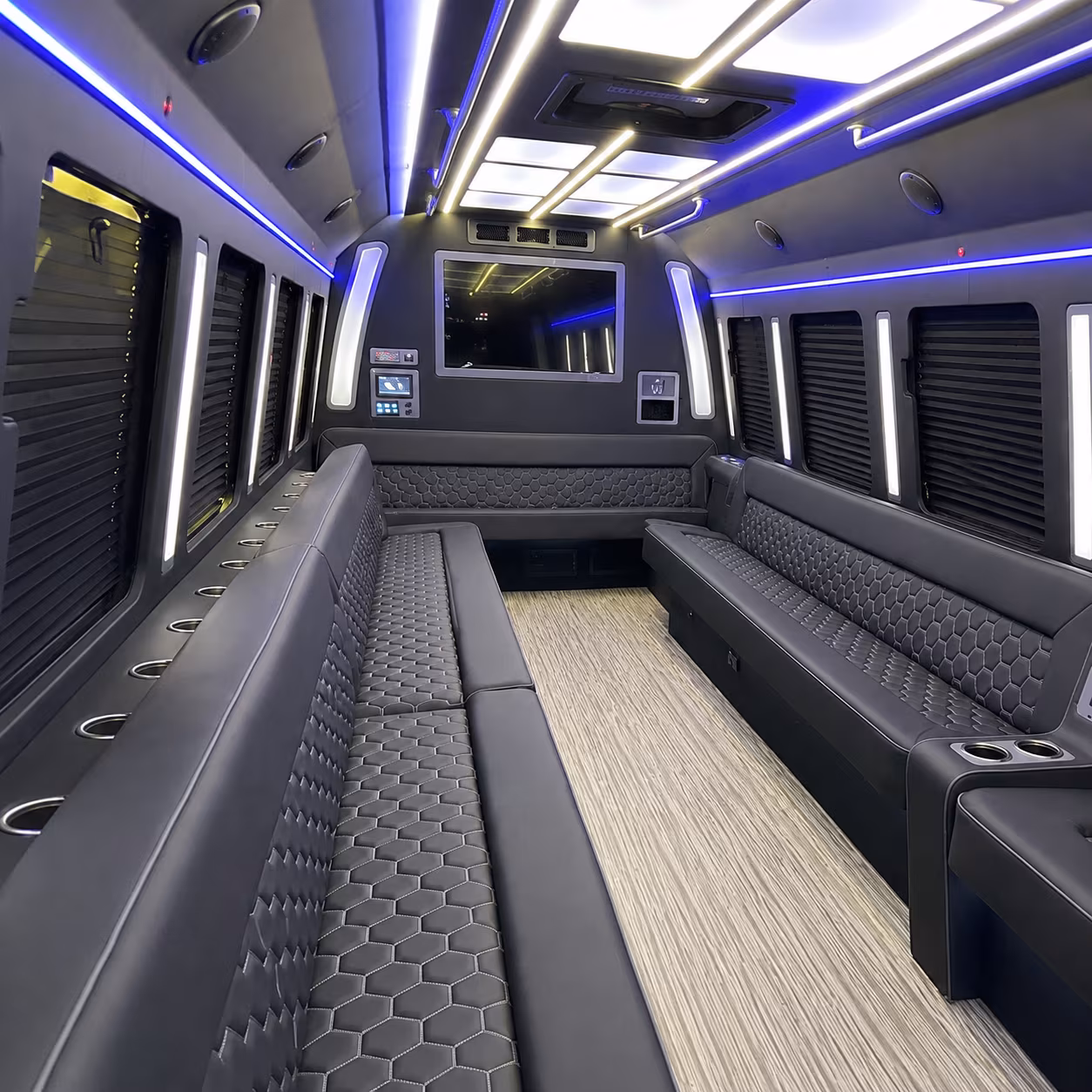 owensboro 40 passenger party bus inside