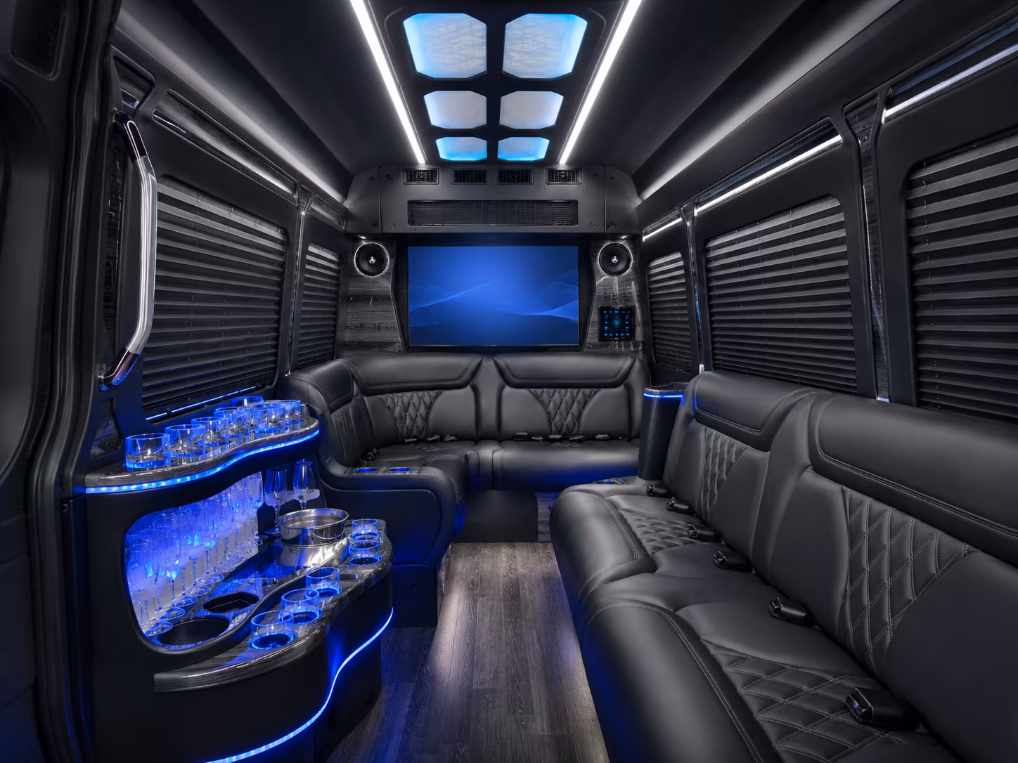 owensboro 40 passenger party bus interior
