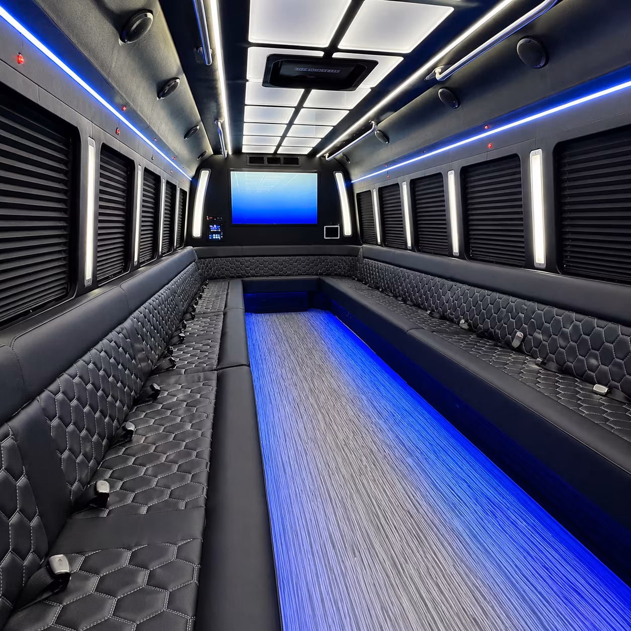 owensboro 50 passenger party bus inside