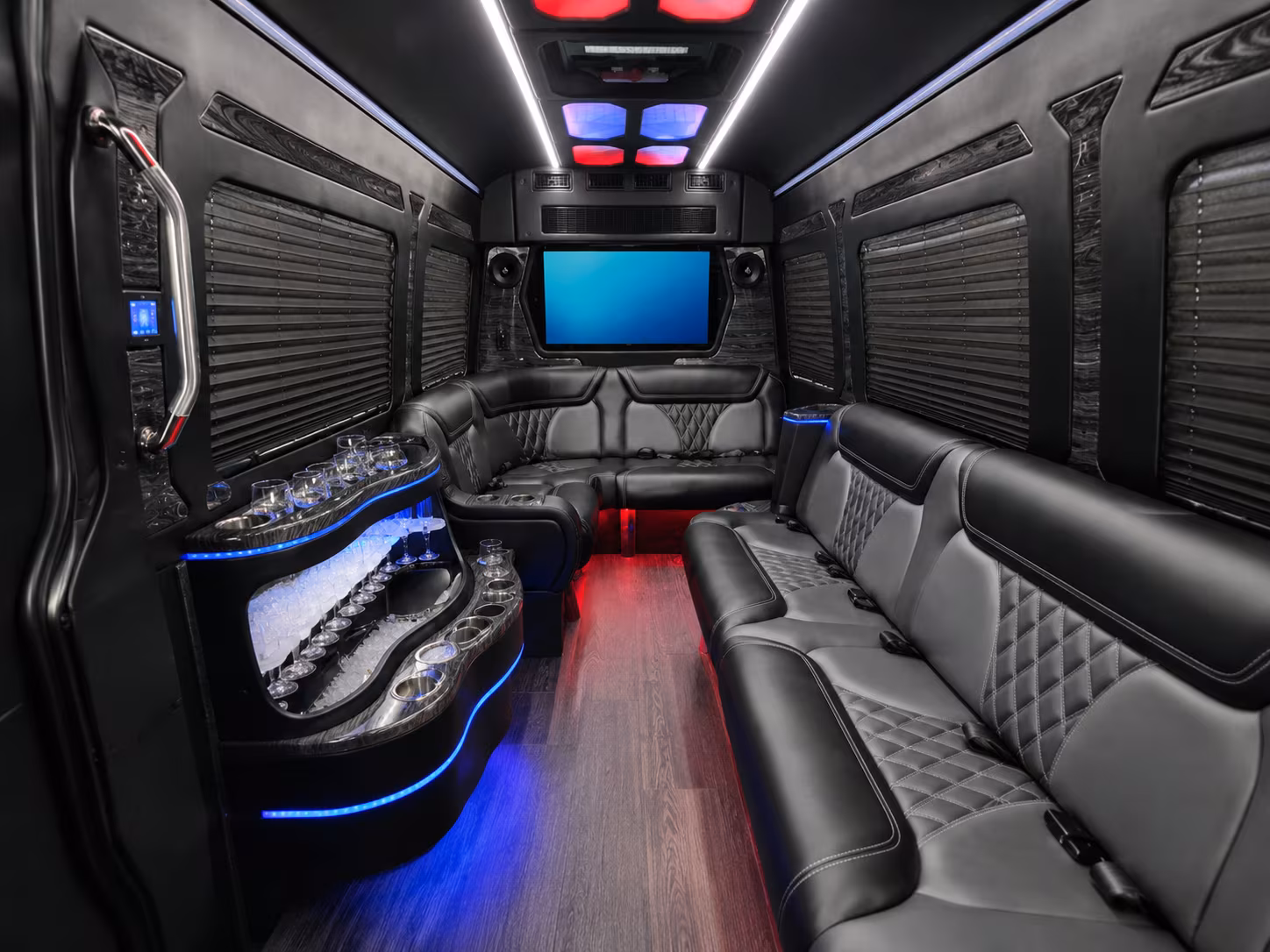 owensboro 50 passenger party bus interior